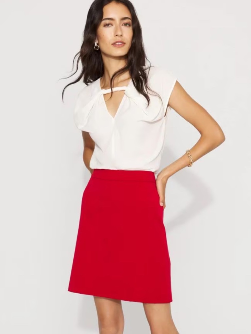 Like New WHBM Red Skirt
